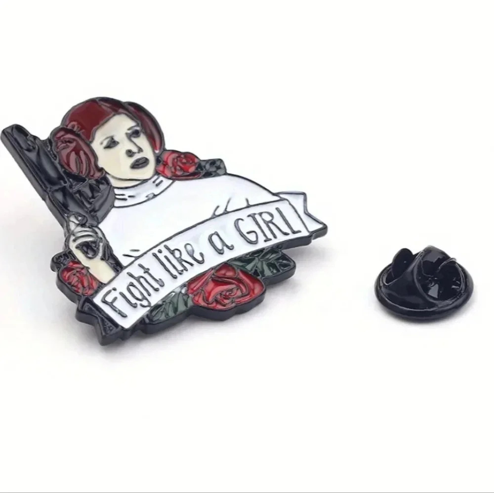 Star Wars Princess Leia "Fight Like a Girl" Conversation Broach Pin - Picture 4 of 6